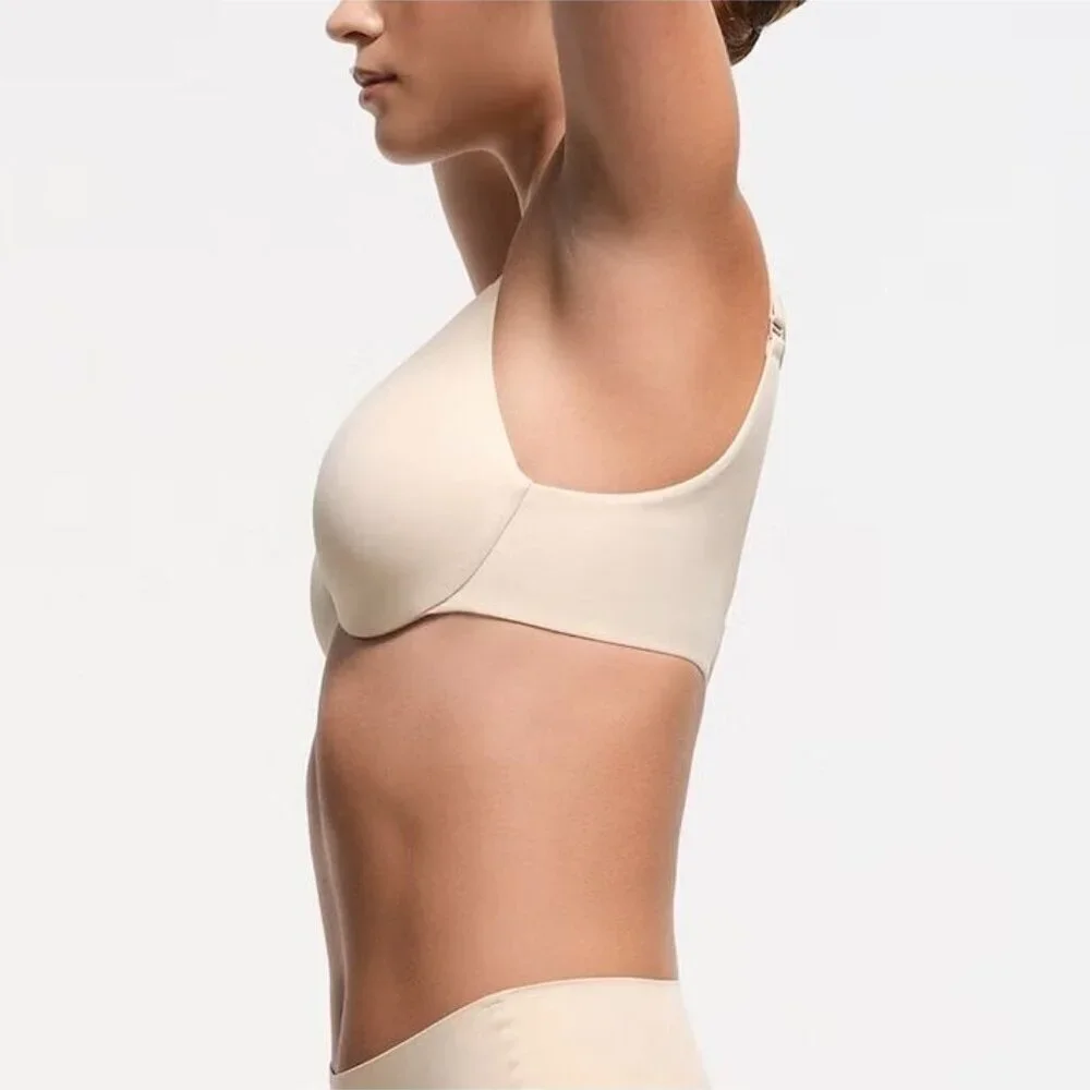 NWT SKIMS Smoothing Intimates Full Coverage Lightly Lined Bra in Sand - 32DDD - Picture 7 of 9